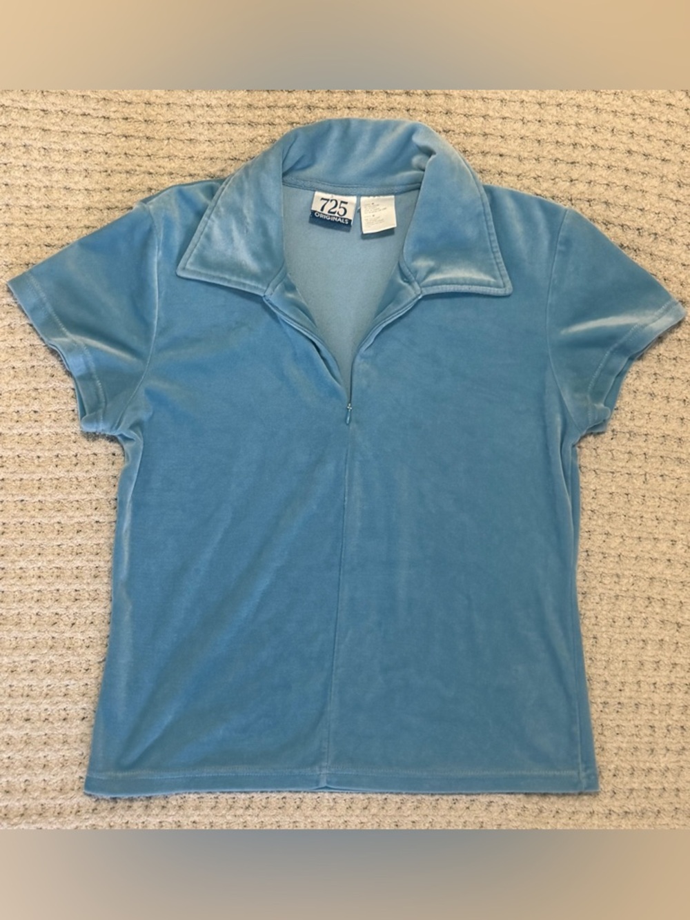 Vintage 725 Originals Velour Polo Top